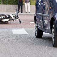 Accident entre un pieton et une moto